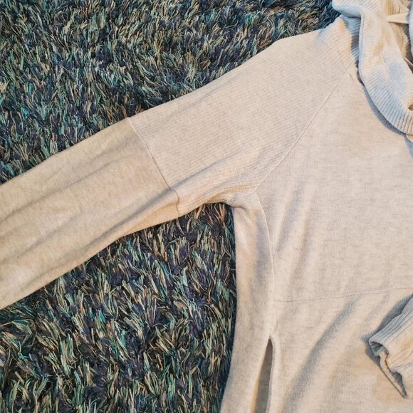 Vintage Lounge Winter Turtleneck Sweater Plus Size White Heather Academia - Picture 6 of 8